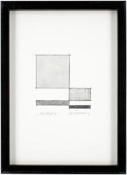 Jo Niemeyer · JO NIEMEYER, blyertsteckning, signerad.