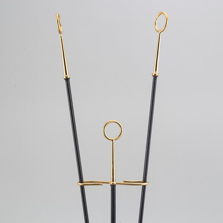 Gunnar Ander, a fireplace stand of three parts, Ystad Metall.