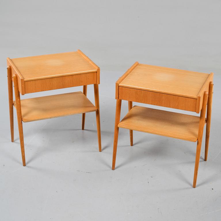 SÄNGBORD, ett par, Carlström & Co Möbelfabrik. 1950/1960-tal.