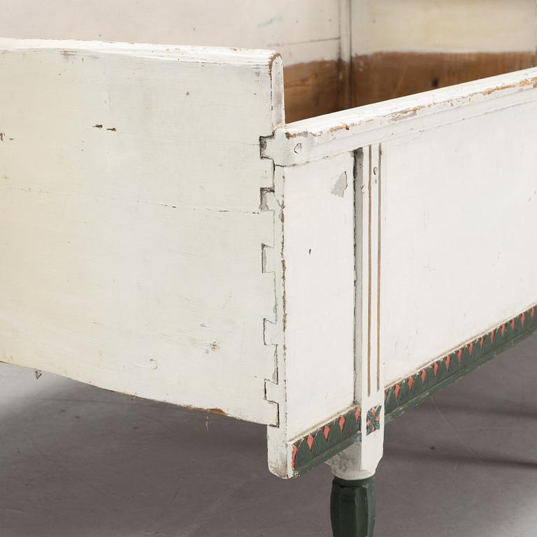 Soffa/ utdragssoffa, gustaviansk, Ångermanland, 1800-talets början.