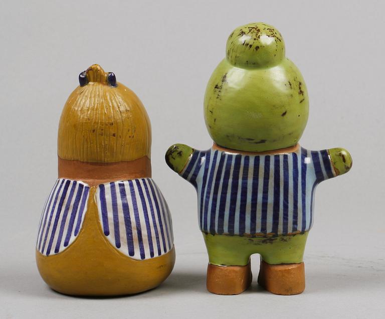 FIGURINER, 2 st, stengods, Lisa Larson, Gustavsberg.