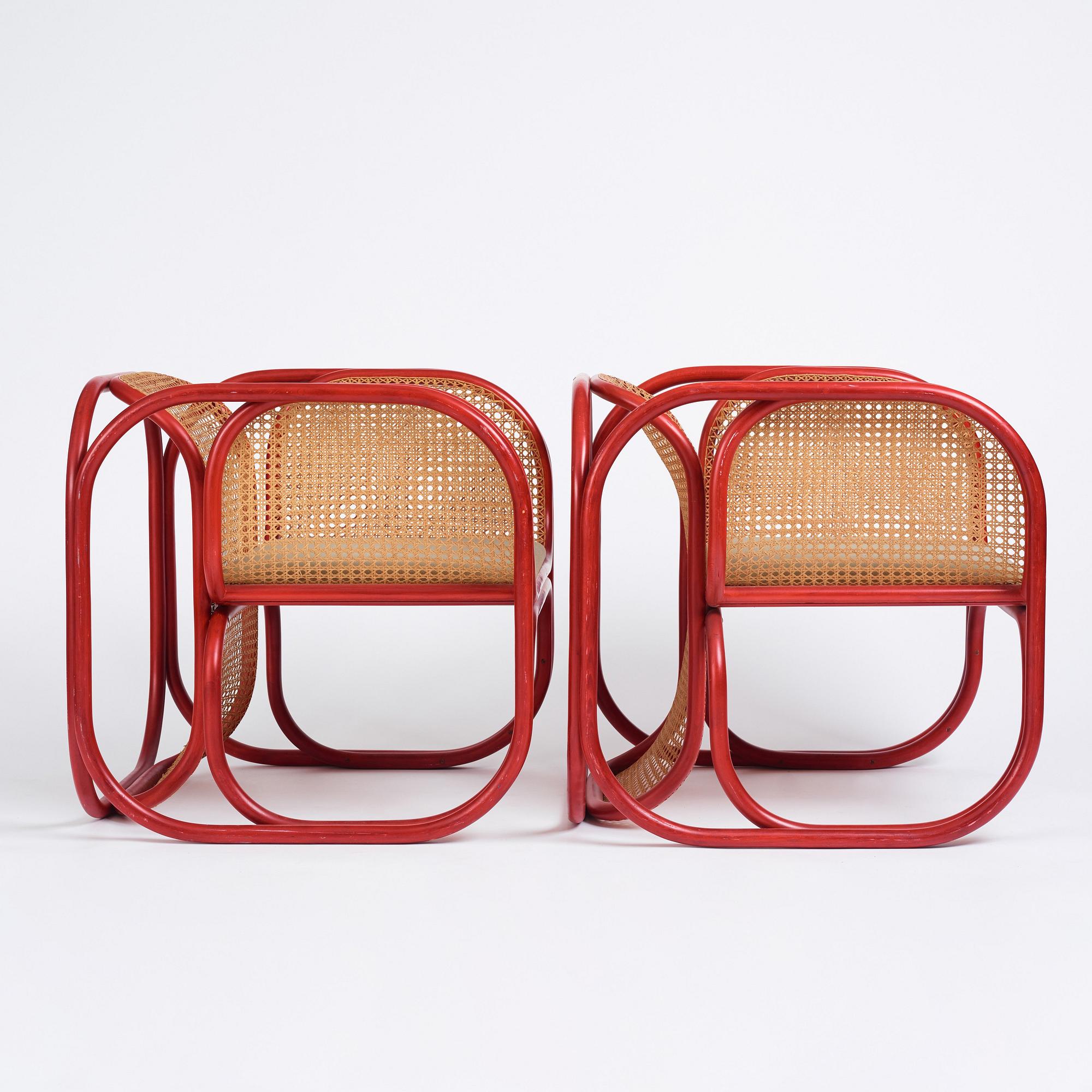 Jan Bocan, a pair of easy chairs, Thonet, provenance the Czechoslovakian embassy in Stockholm 1972.