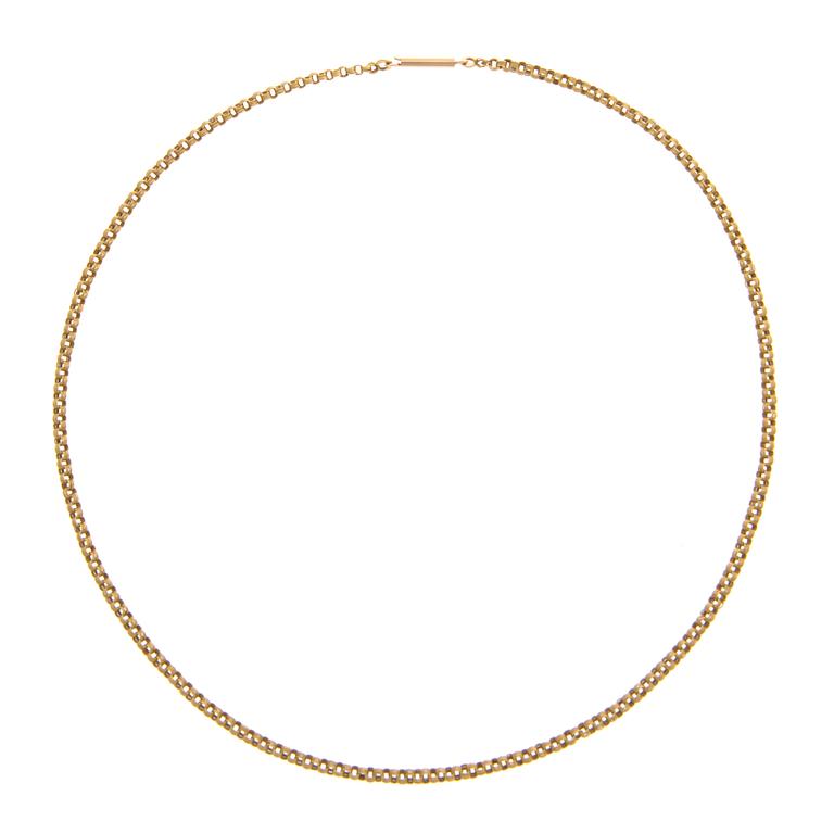 A NECKLACE, 14K (56) gold. Nikolay Strulev, Moscow 1883-1908.