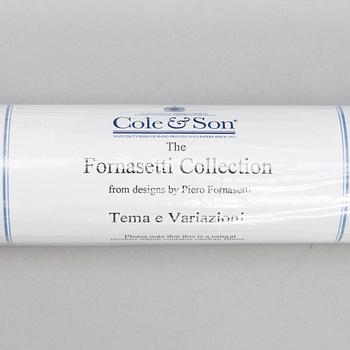 PIERO FORNASETTI, 3 rolls of wallpaper, 'Tema e Variazioni', Cole&Son.