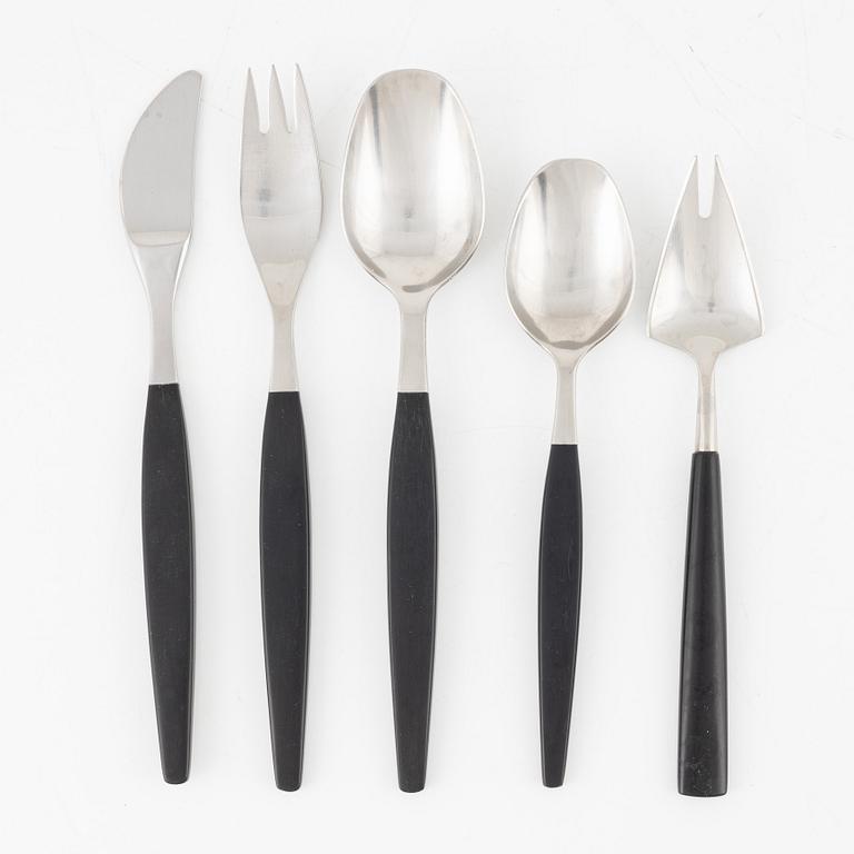 Folke Arström, besticksuppsättning, 34 delar, rostfritt stål, "Focus de Luxe/Focus Steel", Gense.
