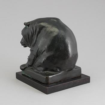 A bronze sculpture by Carl Fagerberg, signed. Herman Bergman.