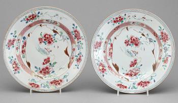 TALLRIKAR, 4 st, porslin, Kina 1700-tal.