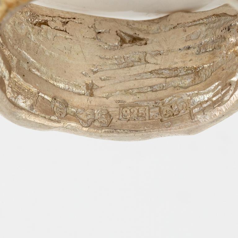 Lars Arby, six rings, silver, Gothenburg approx. 1966 and 1976.