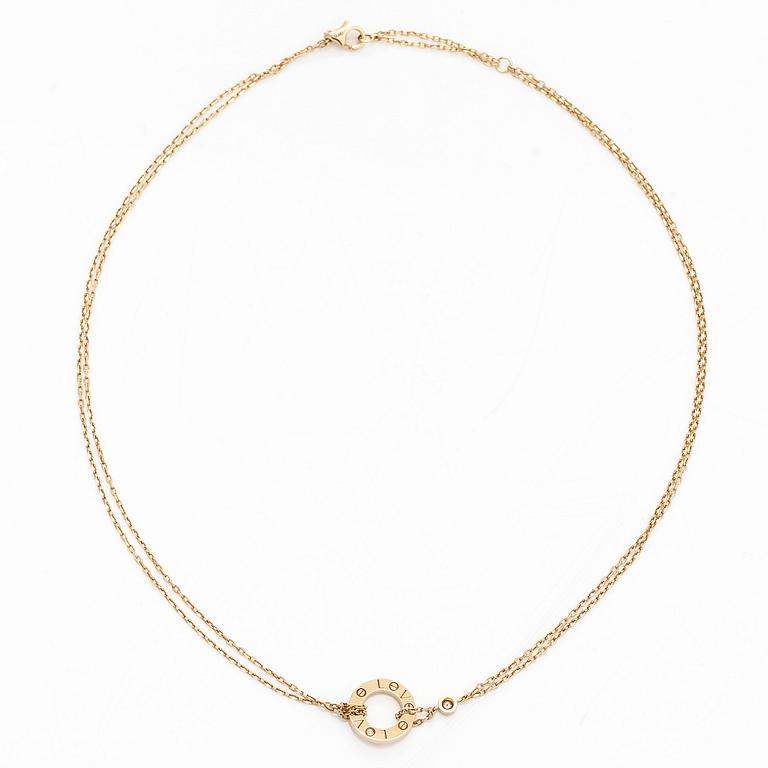 Cartier, halsband, "Love", 18K guld och briljantslipade diamanter.