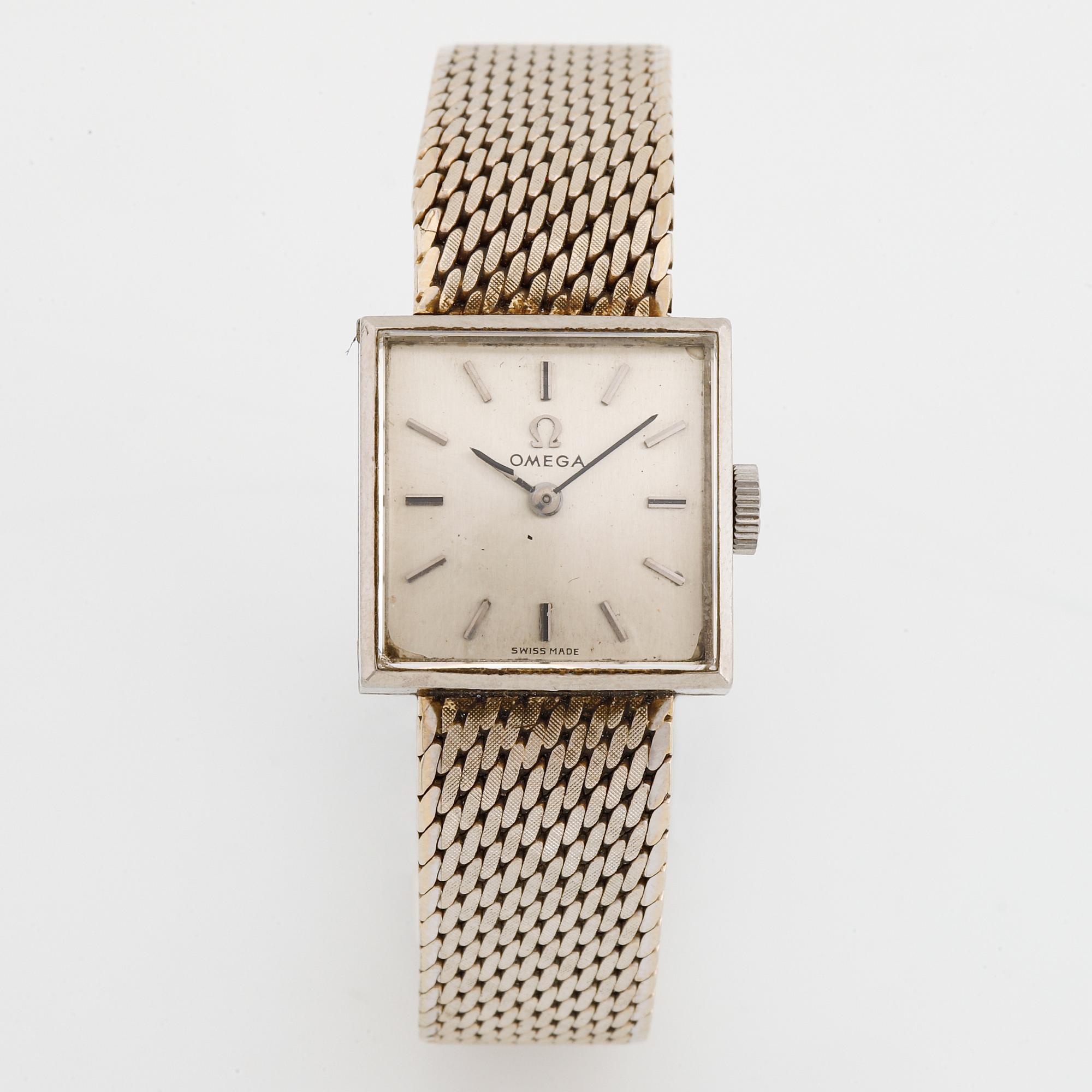 Omega, wristwatch, 17 x 17 mm.