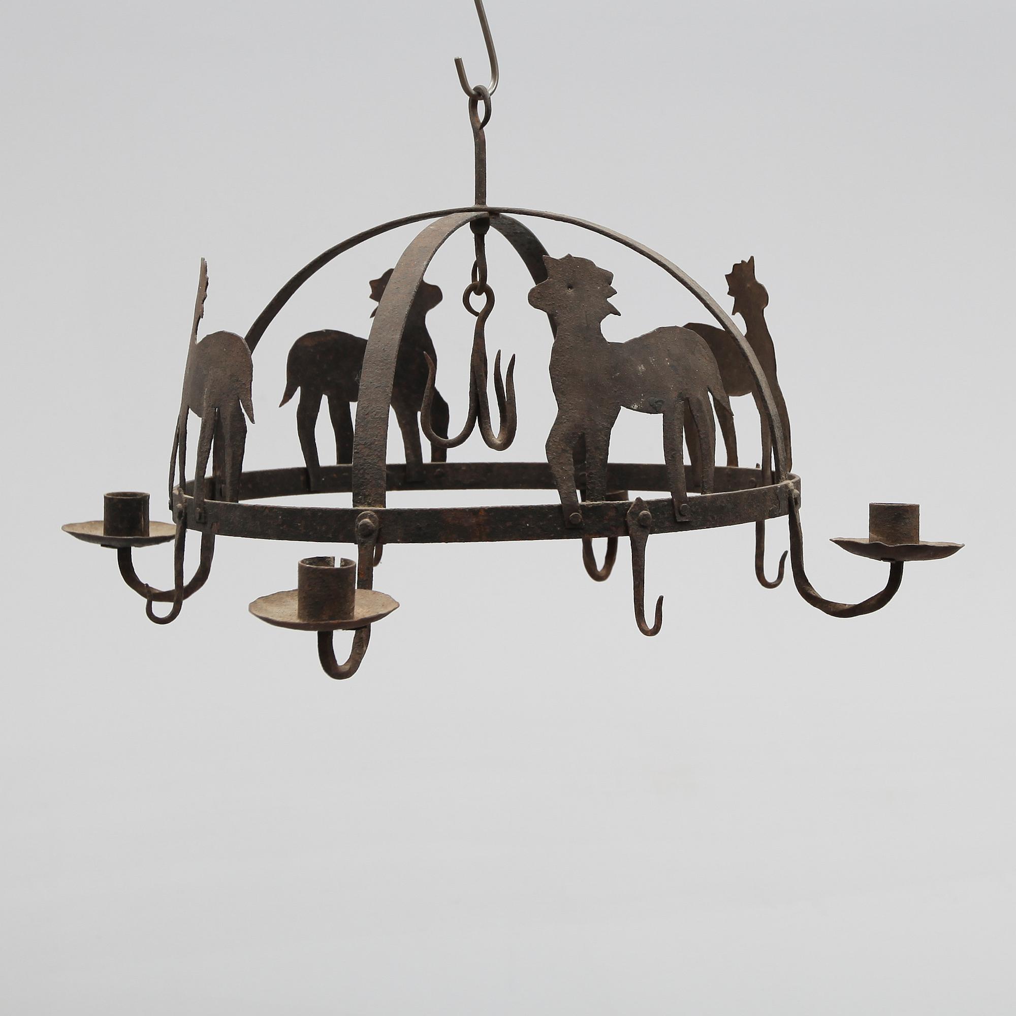 TAKKRONA, smide, 1800-tal. Höjd ca 35 cm.