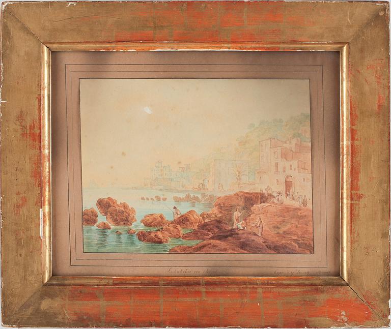 OKÄND KONSTNÄR, akvarell, bär otydl sign. Dat 1859.