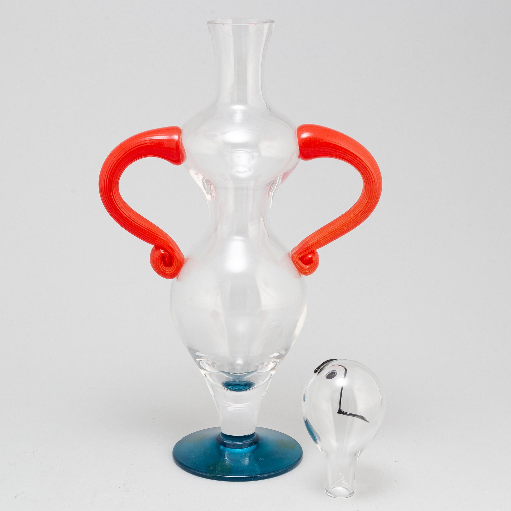 KJELL ENGMAN, karaff, glas, Kosta Boda,