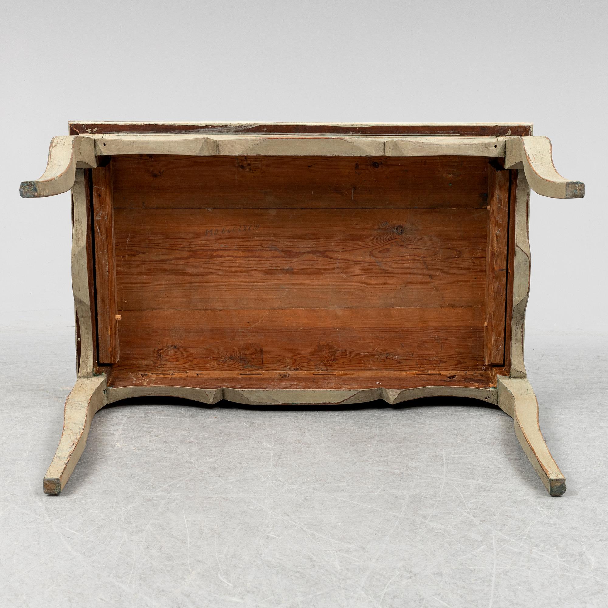 A Rococo table, 18th Century.