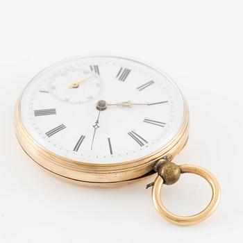 Pocket watch 14K gold, 45.5 mm.