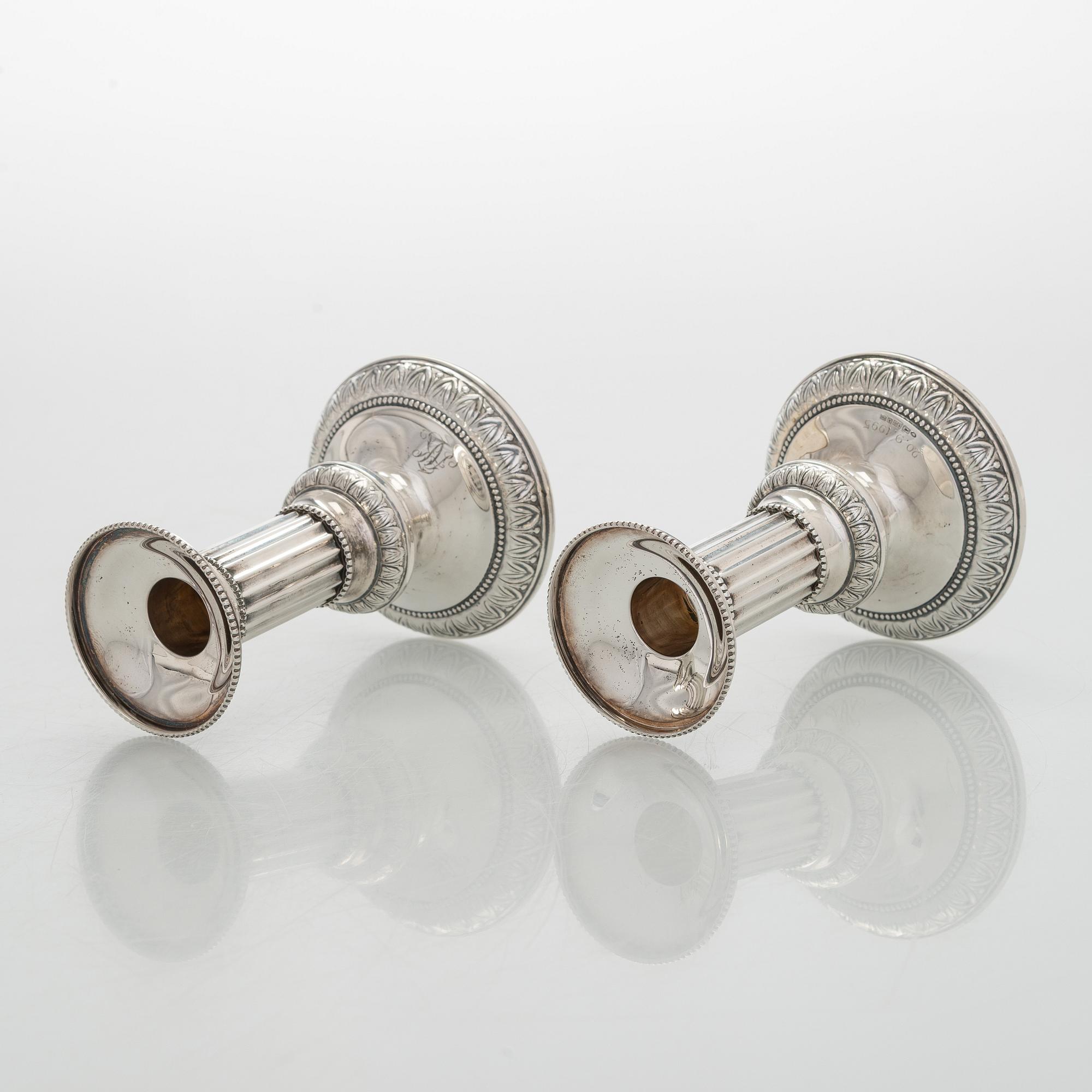 A pair of silver candlesticks, Kultateollisuus Turku 1994.