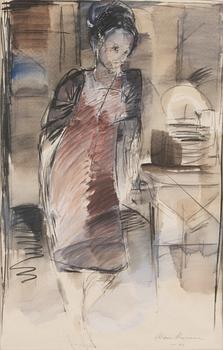 Mauri Heinonen, mixed media on paper, signed and dated -64.