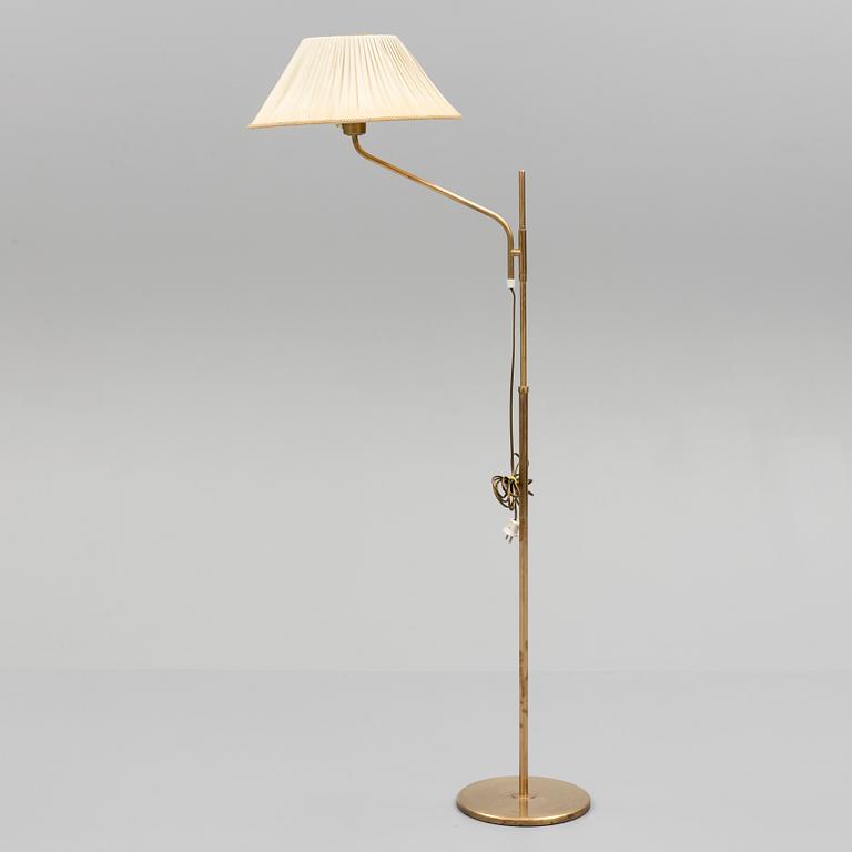 A second half of the 20th century brass floor light, Nordiska Kompaniet.