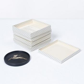 Wilhelmina Wendt, four glass coasters, Perstorp, Helsingborg, 1961-1964.