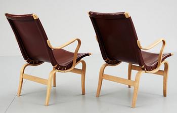 FÅTÖLJER, ett par. "Eva", Bruno Mathsson.