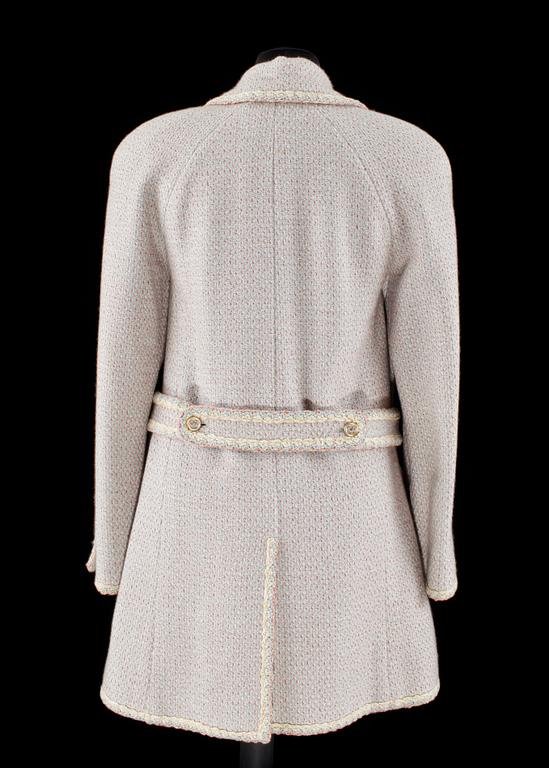 A 2001s light blue coat by Chanel.