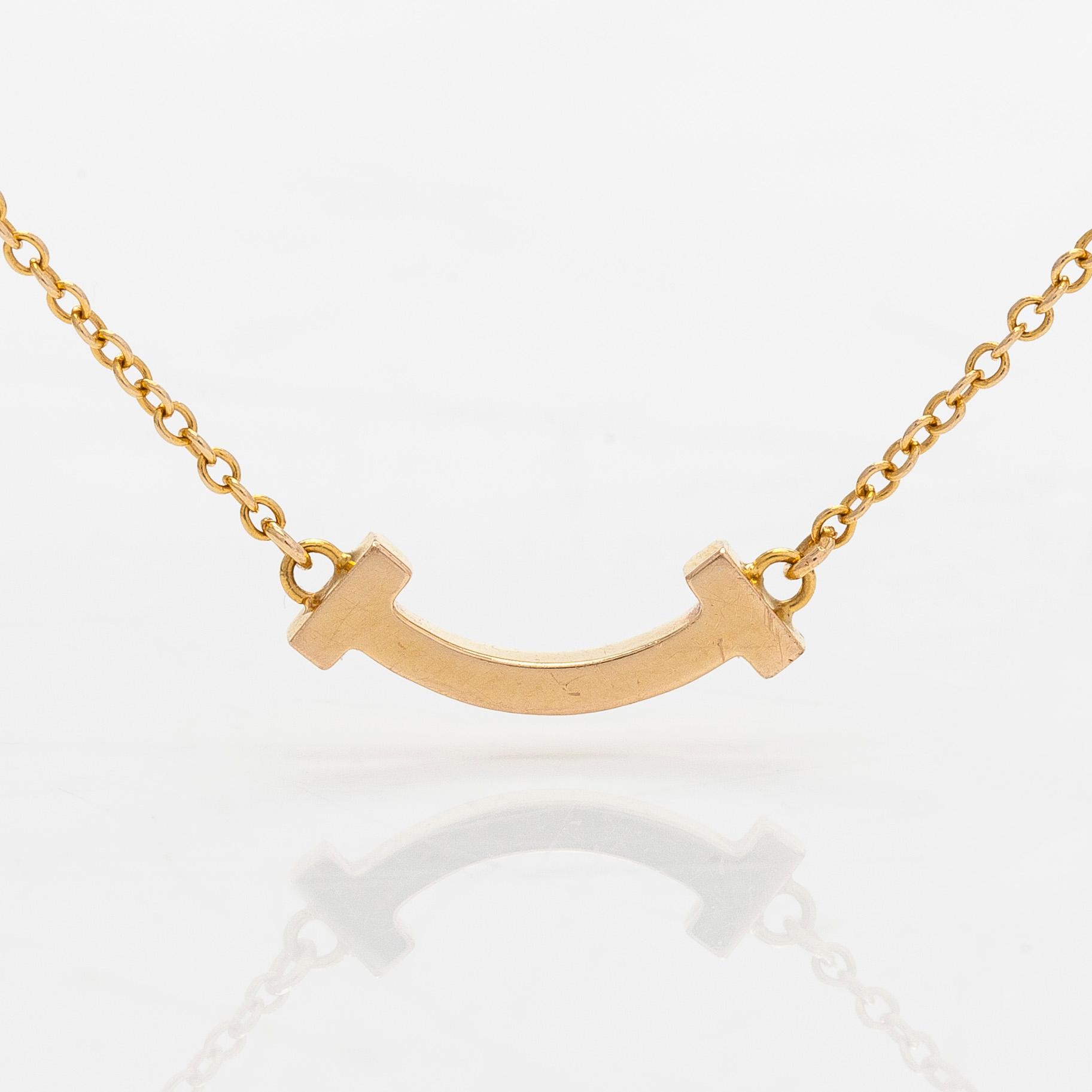 Tiffany & Co, halsband, "T Smile", 18K guld.