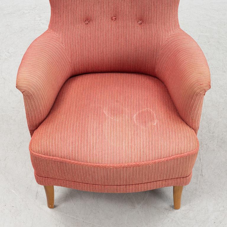 Carl Malmsten, a 'Farmor' easy chair, OH Sjögren, Tranås.