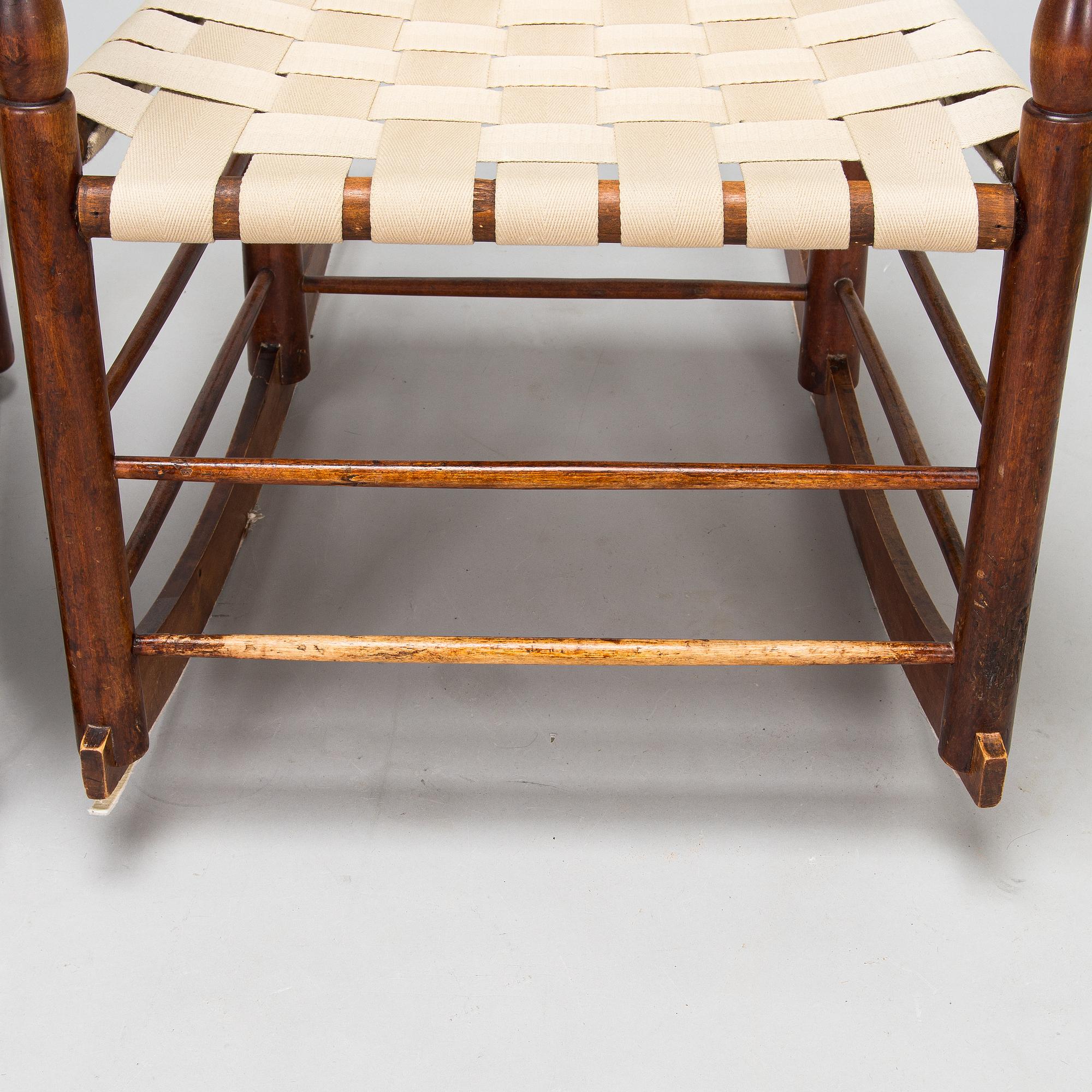 Two Shaker style rocking chairs, early 20th century.