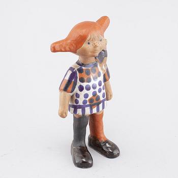 LISA LARSON, figur, stengods, "Pippi", Gustavsberg.