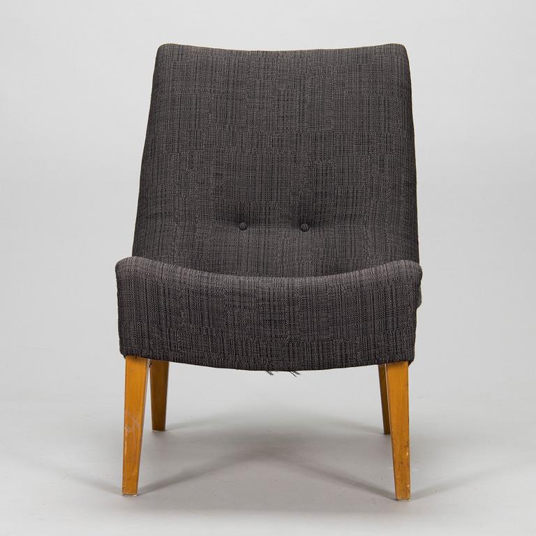 A 1950's easy chair probably Aarne Ervi marked TY-K A6 114.