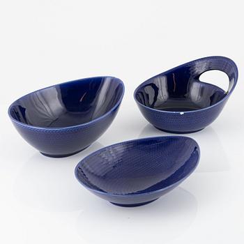 Hertha Bengtson, a 35-piece 'Blå eld' flintware service, Rörstrand.