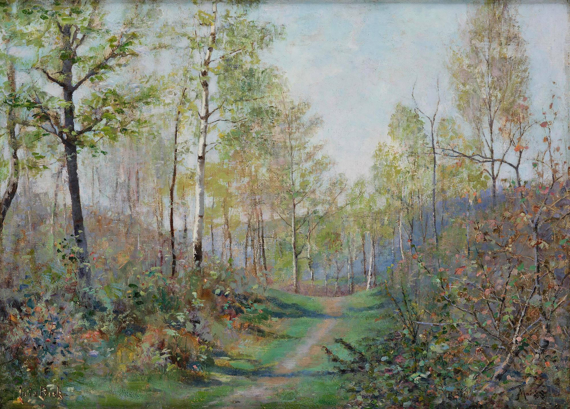 Julia Beck, Summer landscape with birches.
