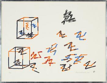 Lennart Rodhe, silkscreen in colours, 1971, signed 13/75.