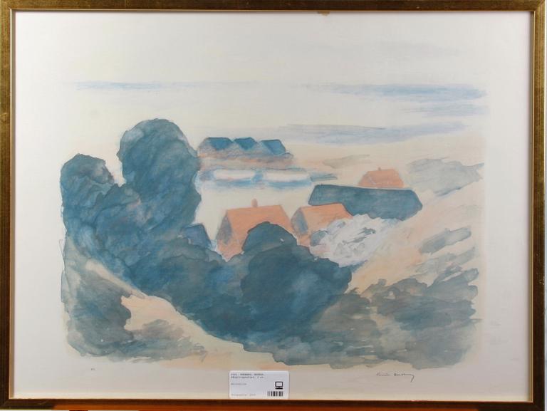 RUDBERG, GUSTAV, färglitografier, 3 st.