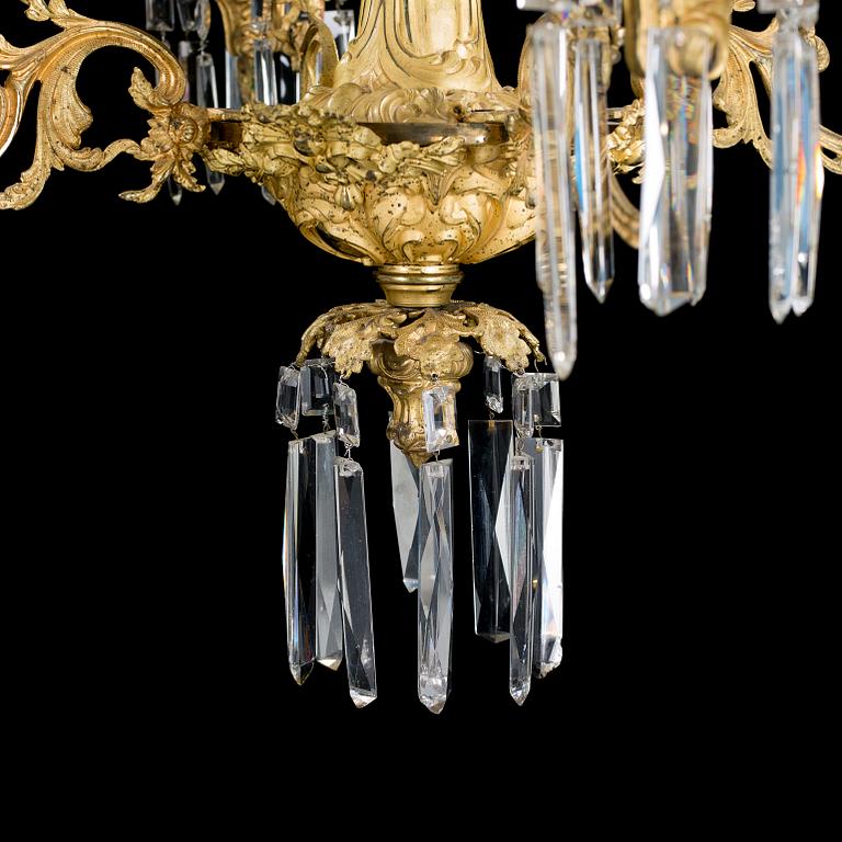 A chandelier from the second half of the 19th century.