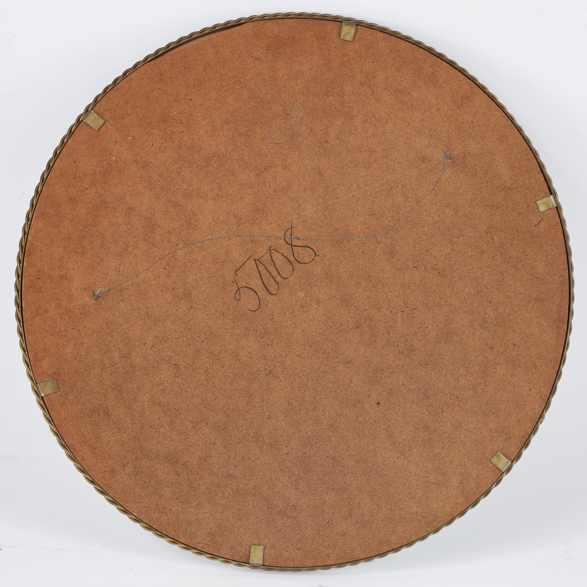 SPEGEL, okänd formgivare, patinerad mässing, 1930-tal.
