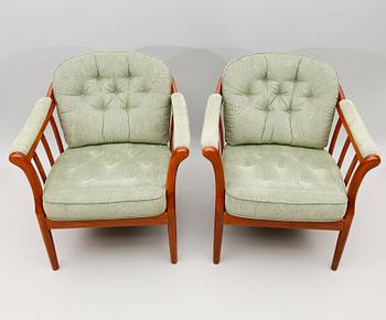 FÅTÖLJER, 1 par, "Andorra", Bröderna Andersson, Ekenässjön AB, 1900-talets andra hälft.