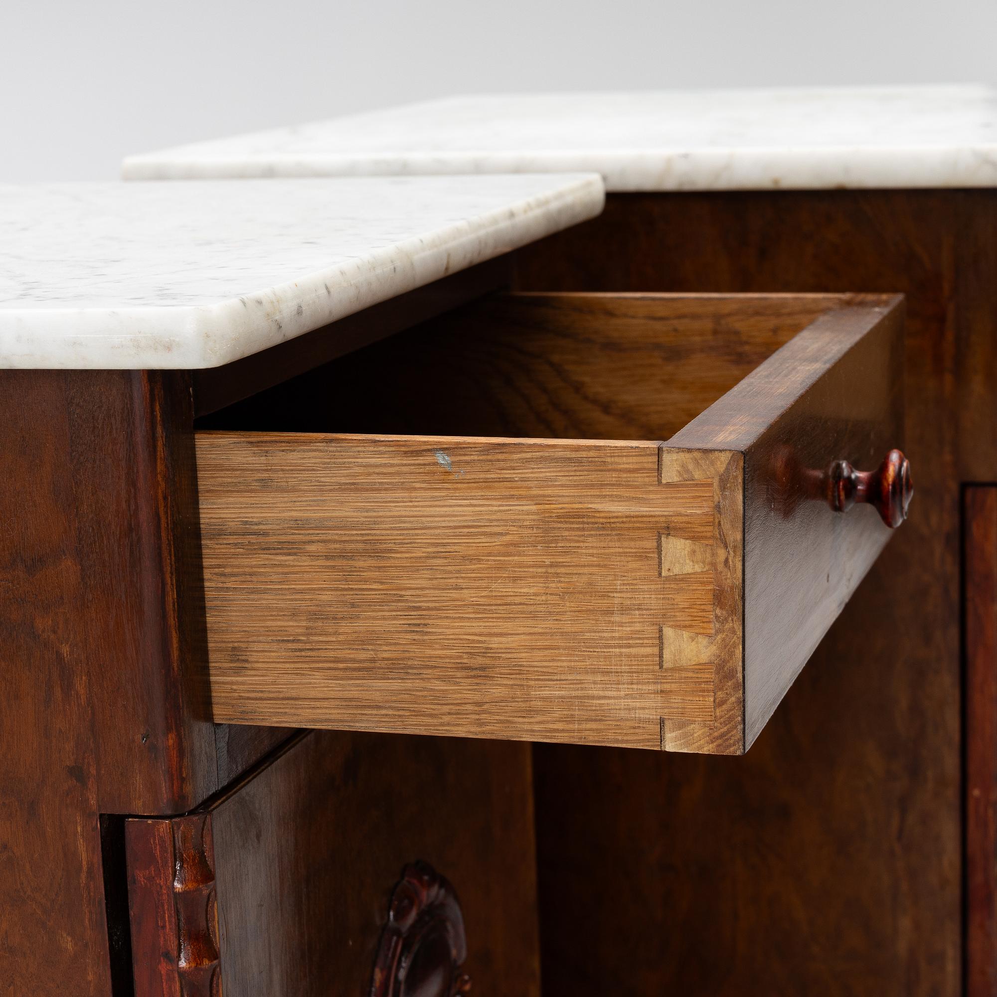 A pair early 20th century bedside tables.