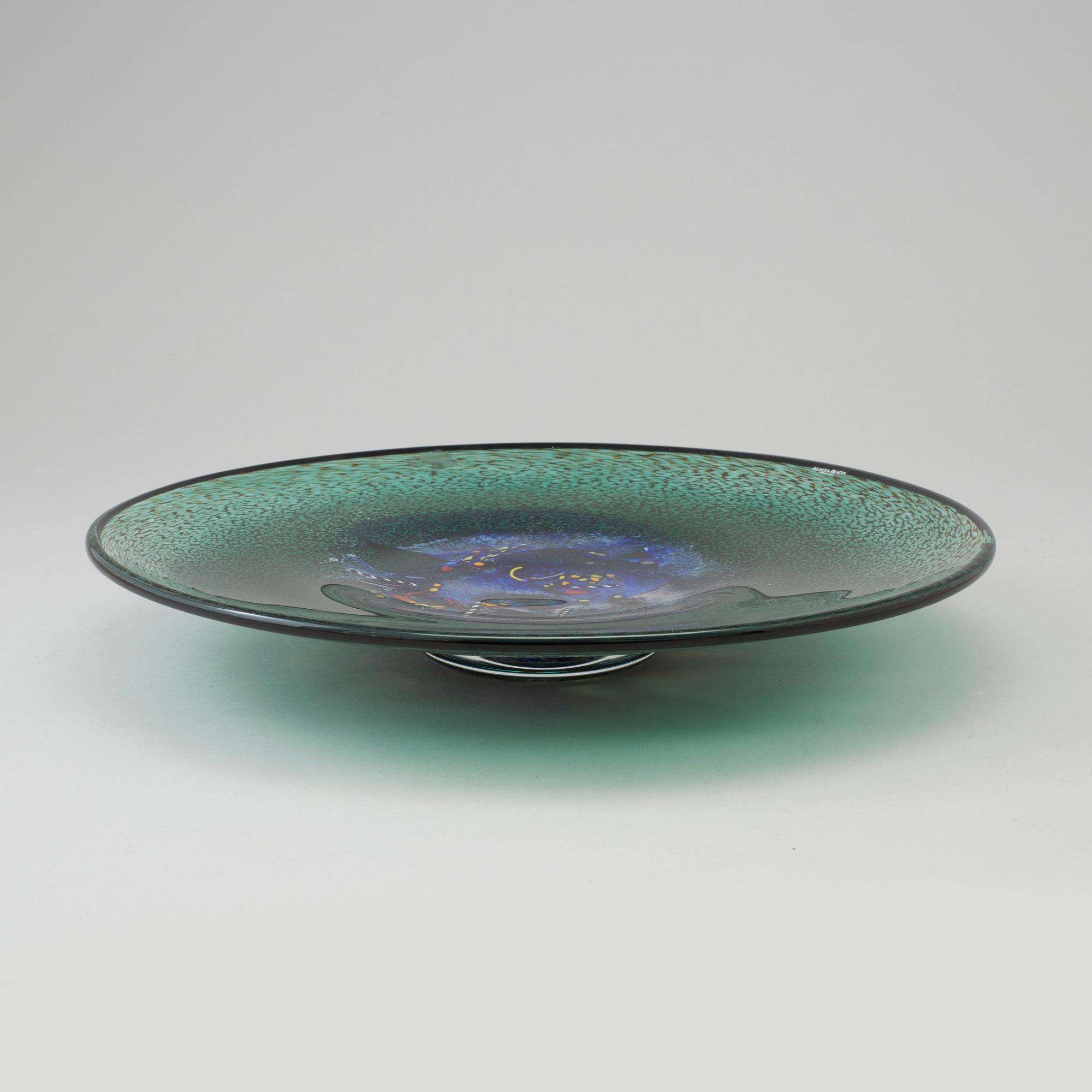 Bertil Vallien Artist Collection glass plate from Kosta Boda.
