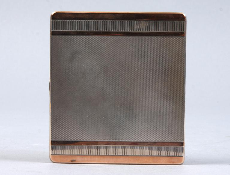 CIGARETTETUI, silver, Mappin & Webb, Birmingham, England, 1924.