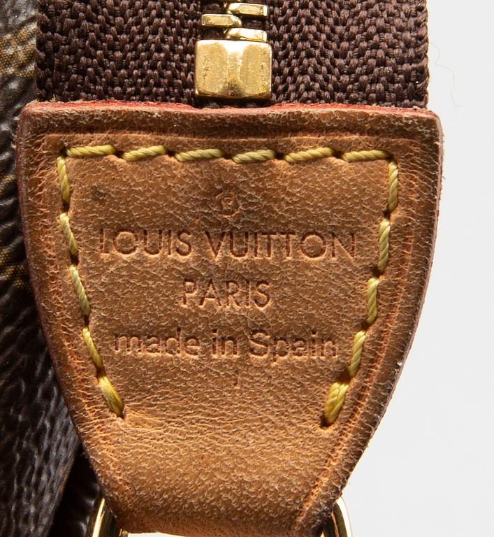 LOUIS VUITTON, pouch and a wallet.