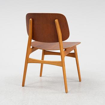 Børge Mogensen, a model '155' teak chair, Denmark, 1950's.
