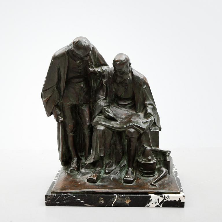 JOSEF HAMMERSCHMIDT, skulptur, brons, signerad.