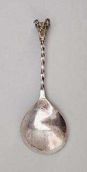 SUPSKED, silver, Johan Grubb, Hudiksvall (1725-56/58). Tot vikt ca 39g.