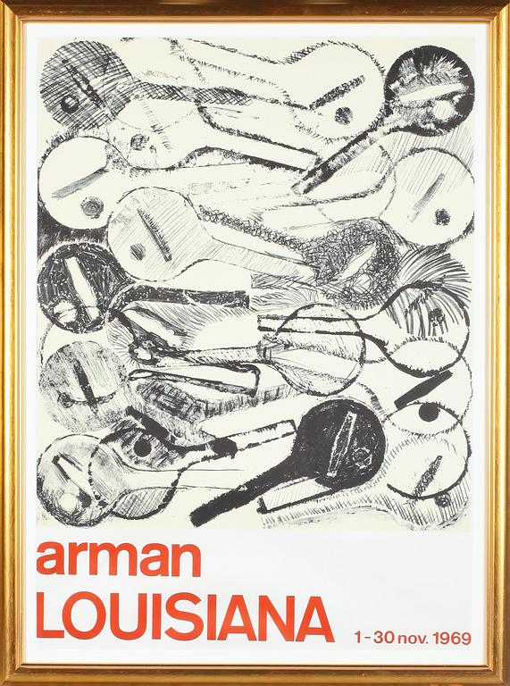 UTSTÄLLINGSAFFISCH, Arman, Louisiana, daterad i trycket 1969.