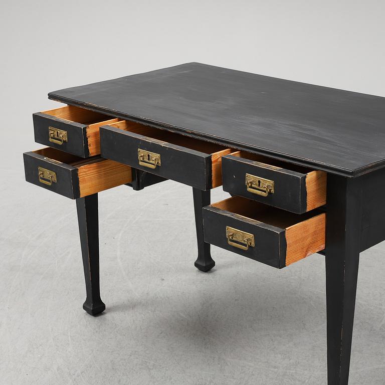 A painted pine desk, early 20th Century.