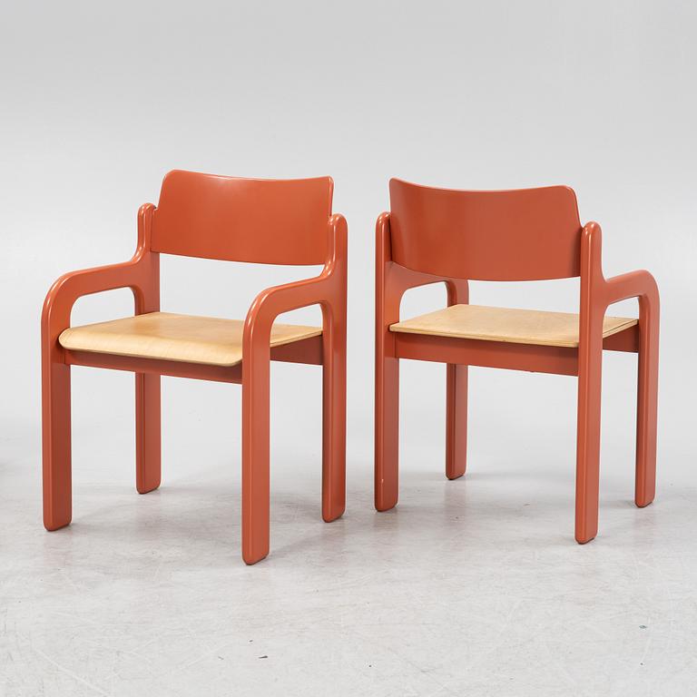 Eero Aarnio, a set of four 'Flamingo' armchairs from Asko, Finland, 1970's.