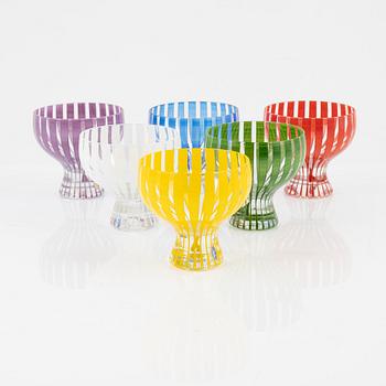 A set of six 'Strikt' glasses, Johansfors, 1950's.