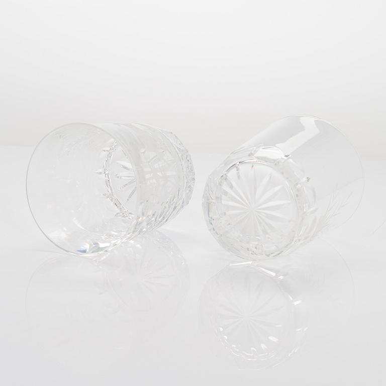 Drinking glasses, 21 pcs, with animal motifs, possibly Germany, late 20th century.