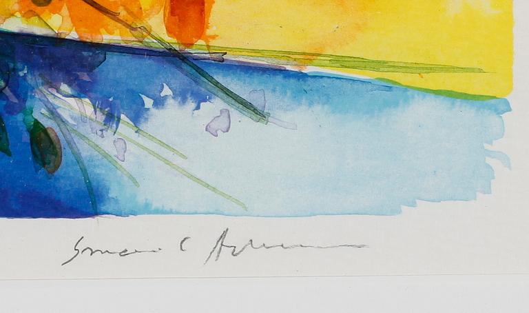 SMAIL AJKUNIC, färglitografi, signerad, numrerad 114/250.